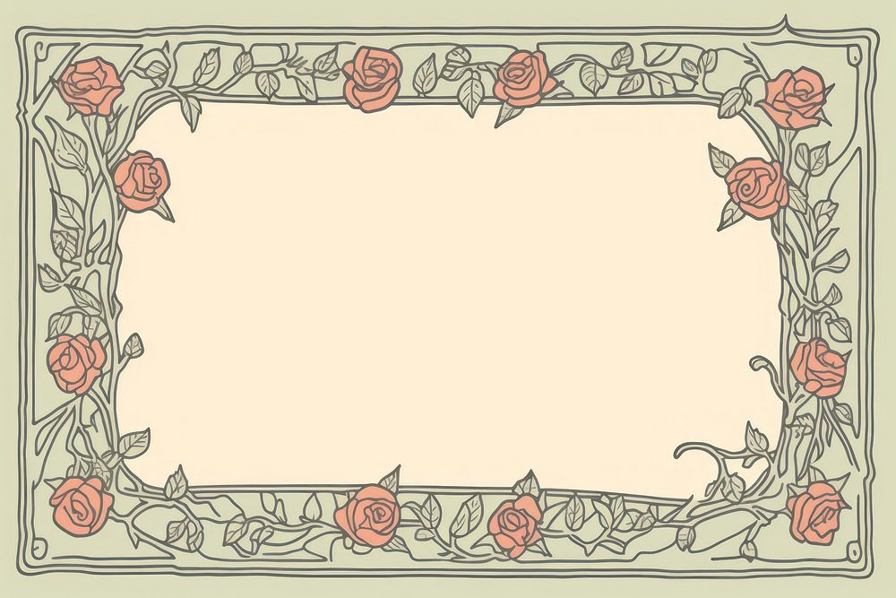 Arch and thorn rose art backgrounds pattern. AI generated Image by rawpixel.