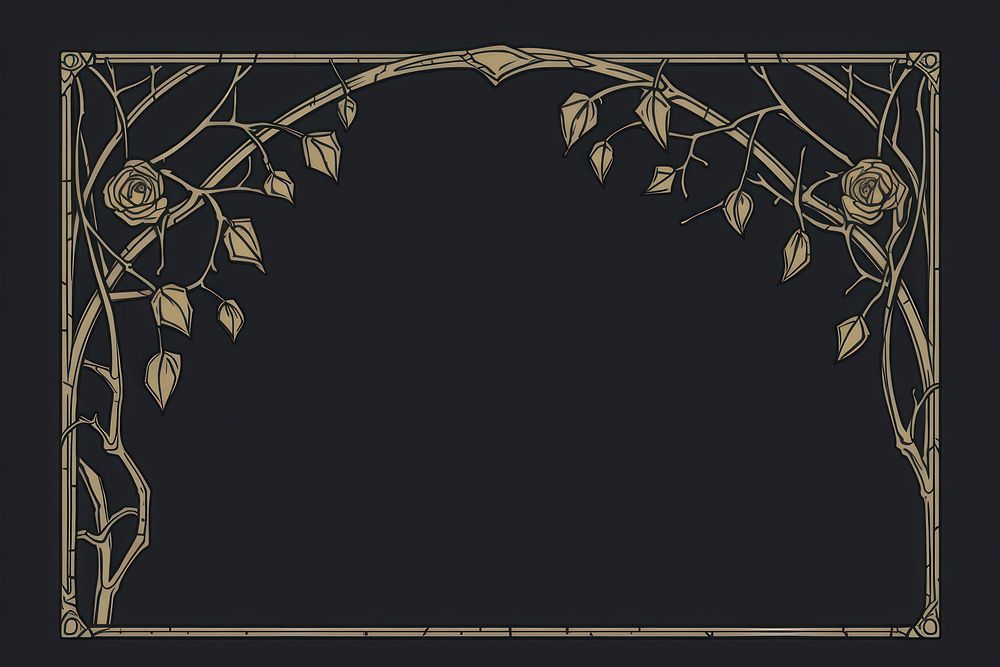 Arch and thorn rose frame art architecture. AI generated Image by rawpixel.