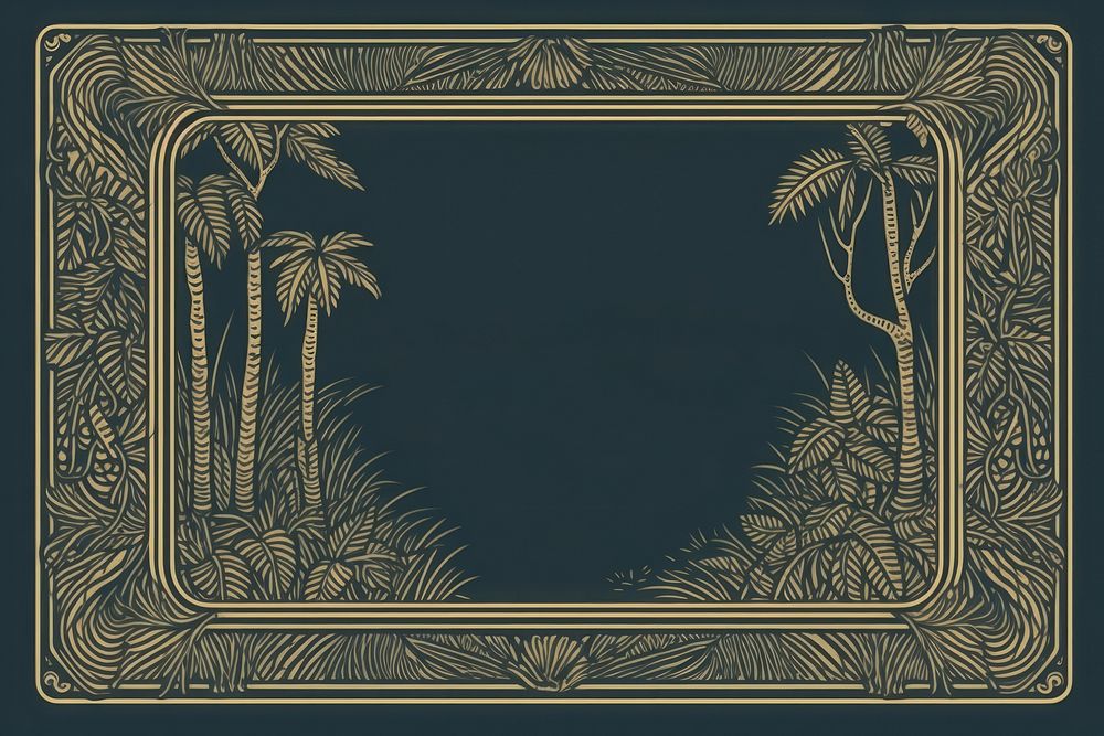 Jungle frame backgrounds accessories blackboard. AI generated Image by rawpixel.