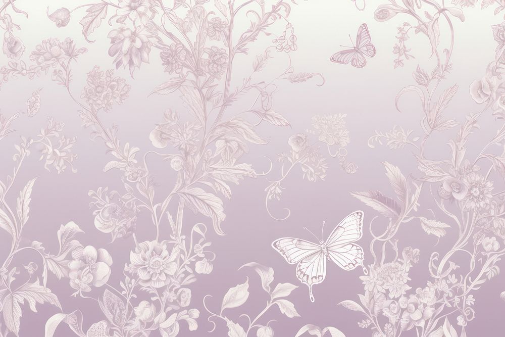 Solid toile wallpaper with butterfly and flower pattern backgrounds blackboard. 