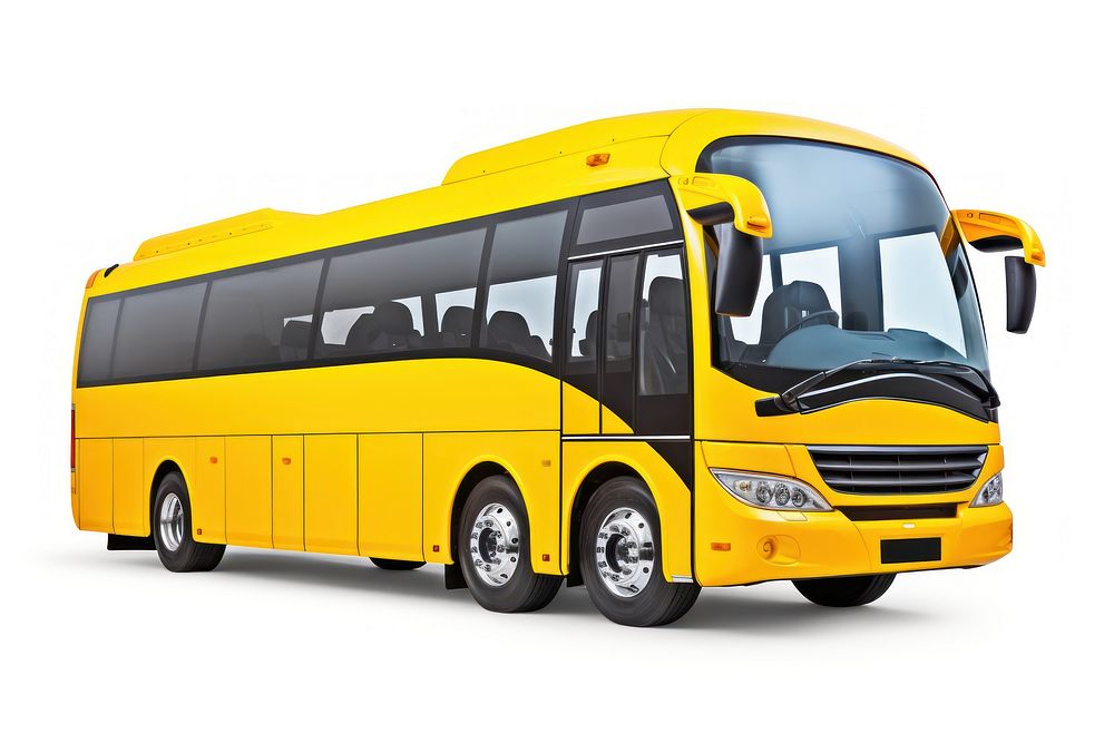 Coach vehicle yellow bus. AI generated Image by rawpixel.