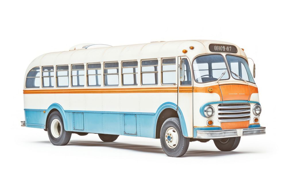 Coach bus vehicle white background. AI generated Image by rawpixel.