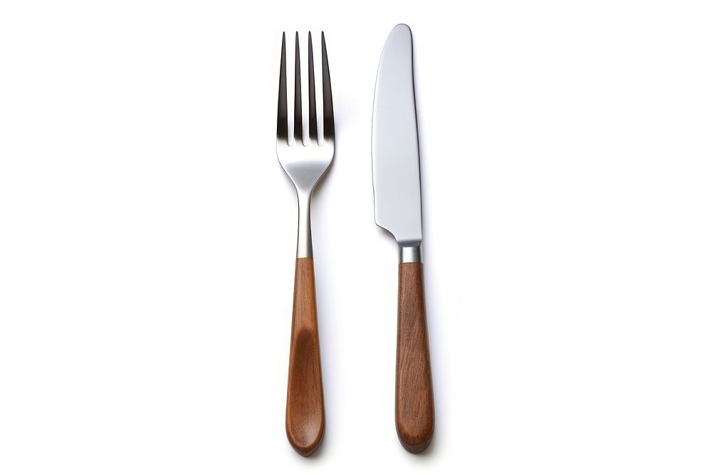 Fork and Knife knife fork white background. AI generated Image by rawpixel.