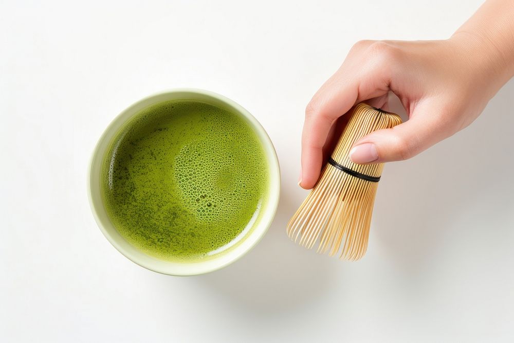Matcha drink brush hand. AI generated Image by rawpixel.