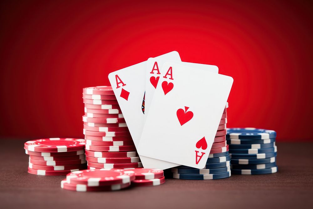 Playing cards casino chips gambling game. AI generated Image by rawpixel.