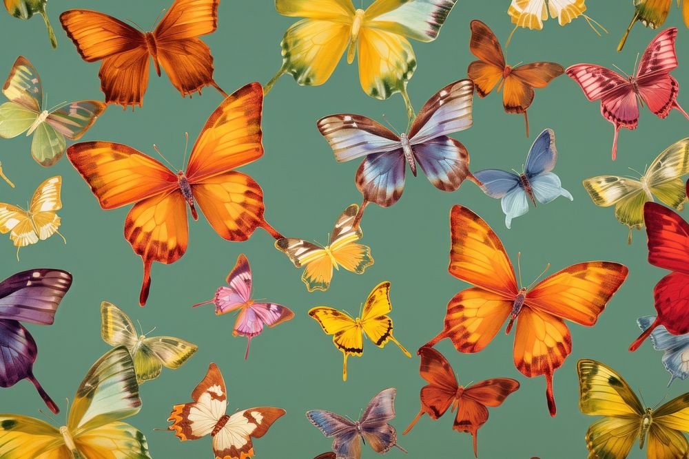 Butterflies butterfly wallpaper animal. AI generated Image by rawpixel.