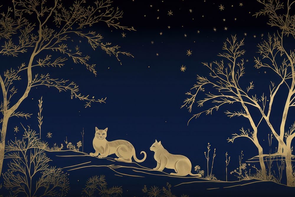 Night sky outdoors nature mammal. AI generated Image by rawpixel.