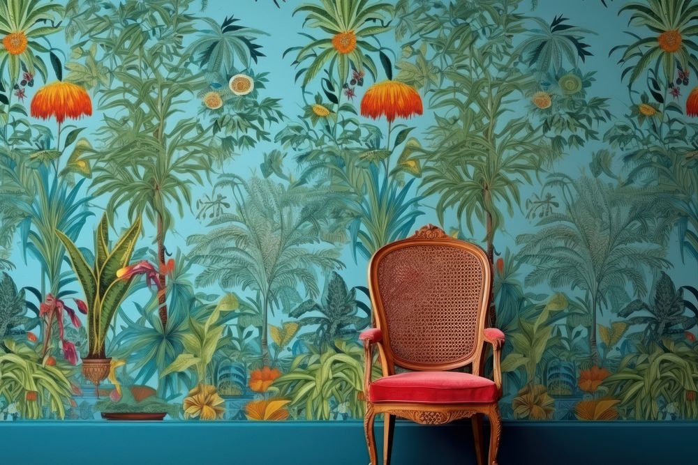 Summer sea wallpaper furniture nature. AI generated Image by rawpixel.