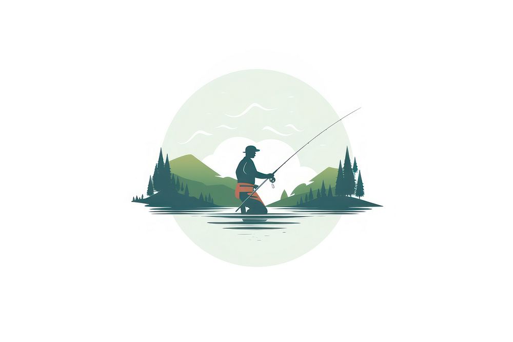 Fly-fishing outdoors nature wakeboarding. AI generated Image by rawpixel.