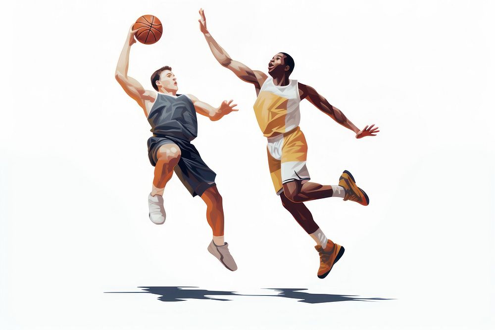 Basketball sports adult white background. AI generated Image by rawpixel.