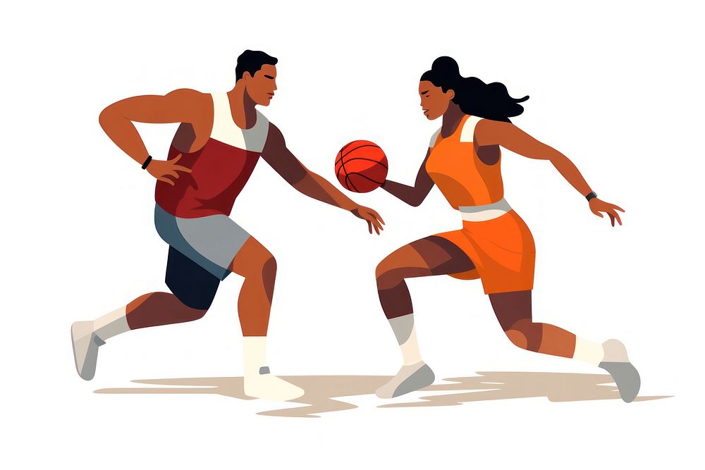 Basketball sports adult white background. AI generated Image by rawpixel.
