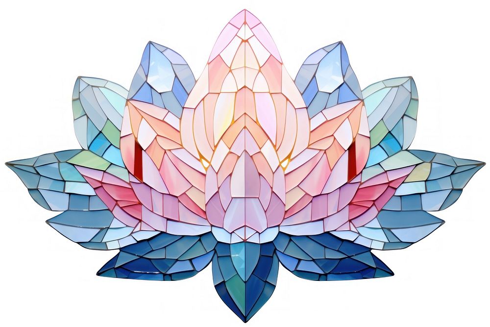 Lotus art pattern white background. AI generated Image by rawpixel.
