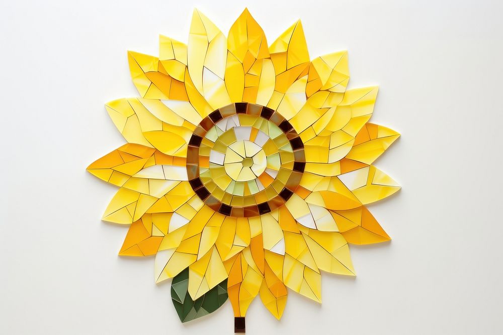 Sunflower art plant leaf. AI generated Image by rawpixel.