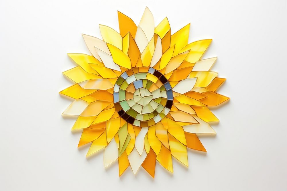 Sunflower art plant white background. AI generated Image by rawpixel.