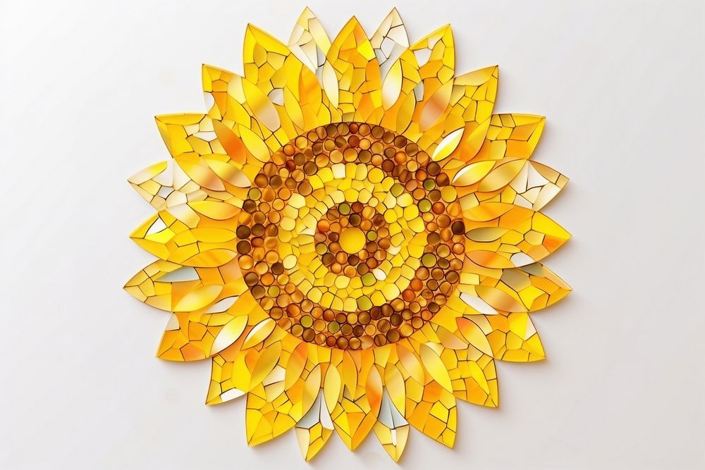 Sunflower jewelry art white background. AI generated Image by rawpixel.