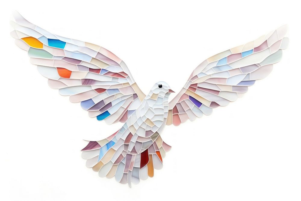 White dove art white background creativity. AI generated Image by rawpixel.