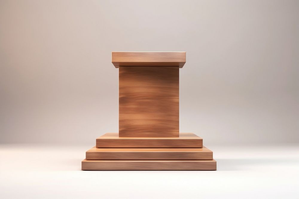 Wooden product stand speech podium simplicity. AI generated Image by rawpixel.