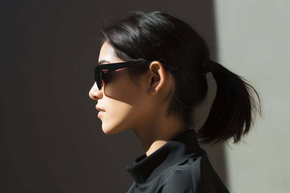 Hispanic women sunglasses adult contemplation. AI generated Image by rawpixel.