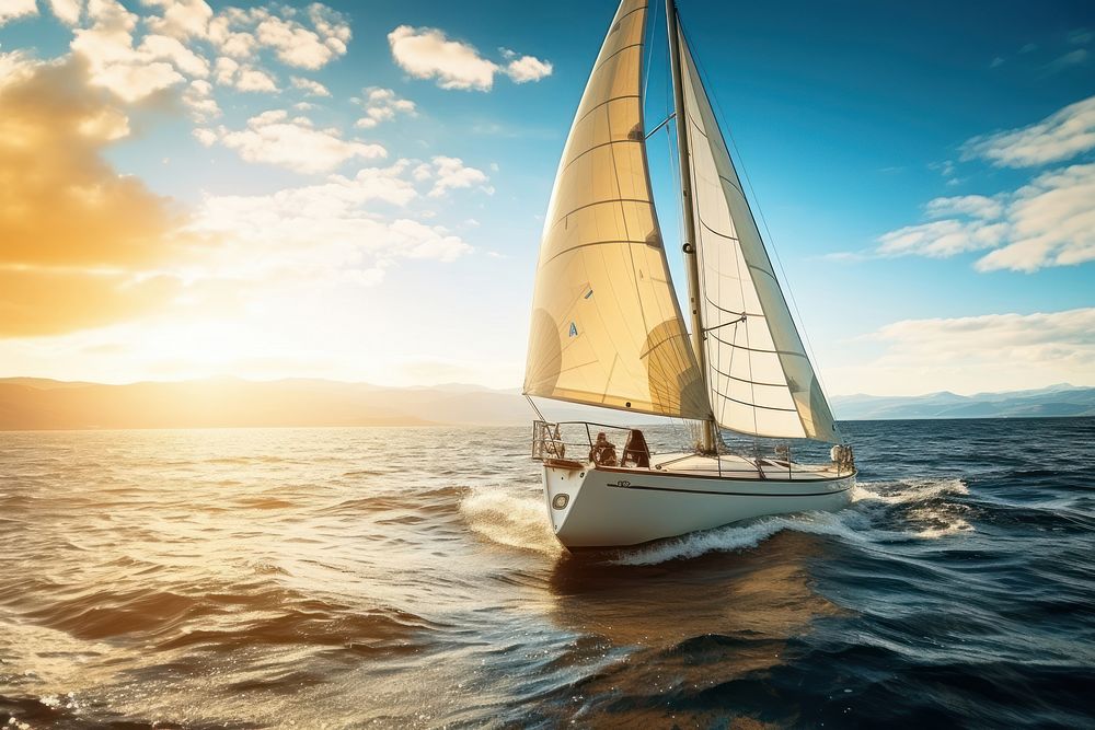 Modern sailboat recreation vehicle sports. AI generated Image by rawpixel.