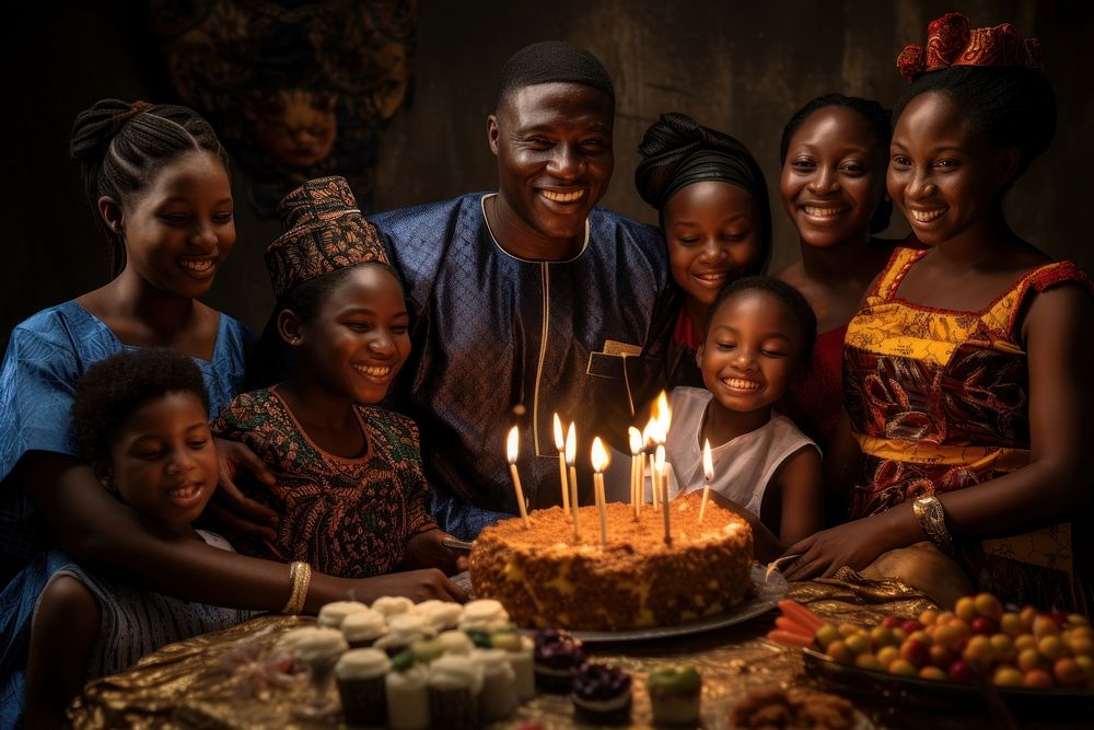 Ghanan celebration birthday dessert. AI generated Image by rawpixel.