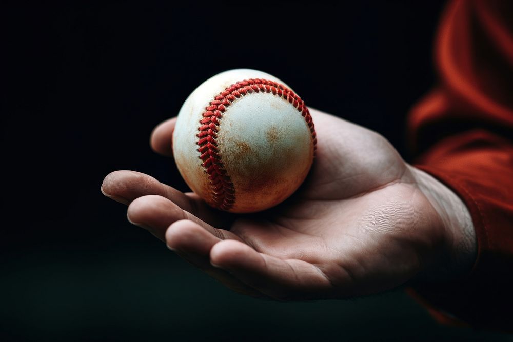Hand with a baseball sports glove softball. AI generated Image by rawpixel.