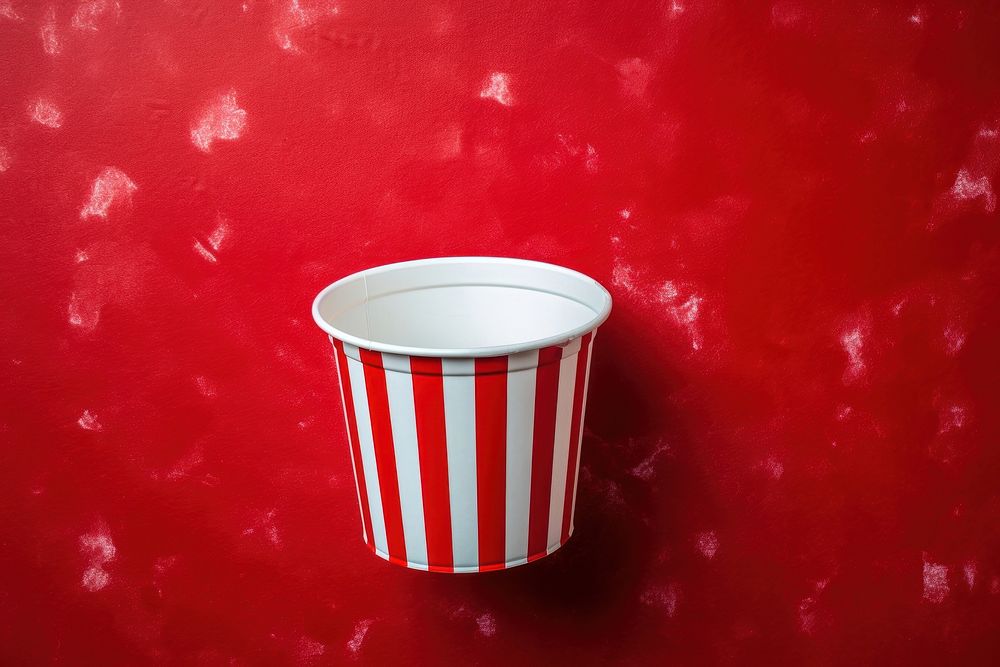 Paper bucket with red stripe cup mug refreshment. AI generated Image by rawpixel.
