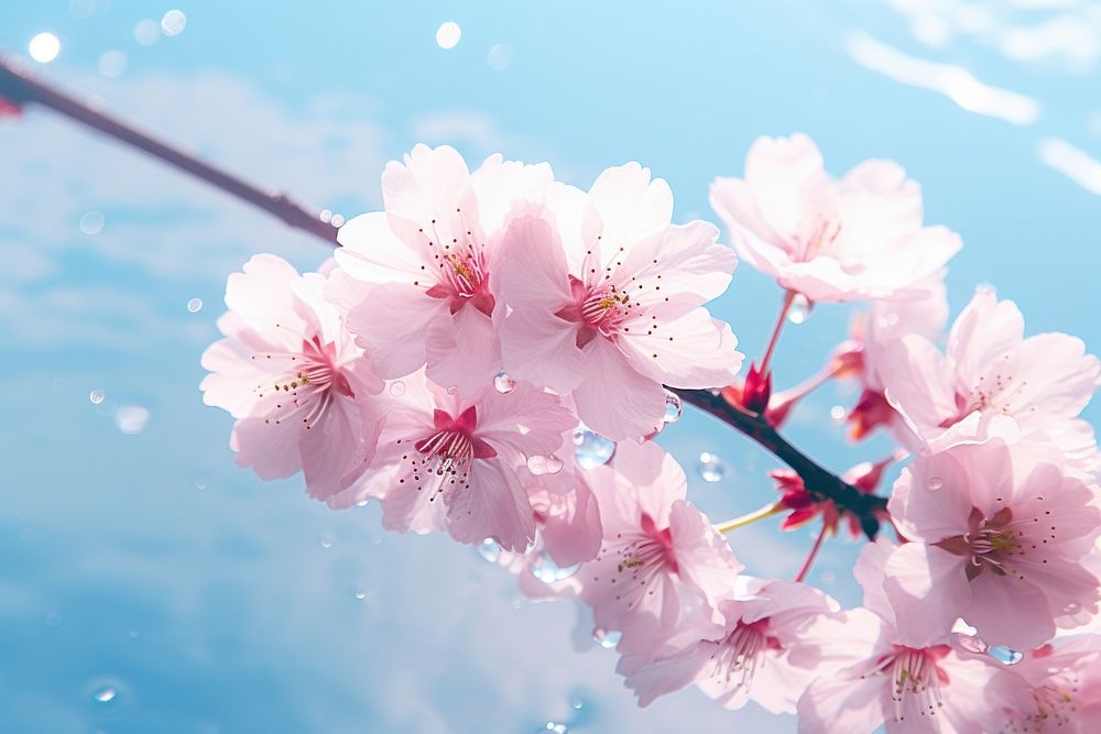Sakura outdoors blossom flower. AI generated Image by rawpixel.