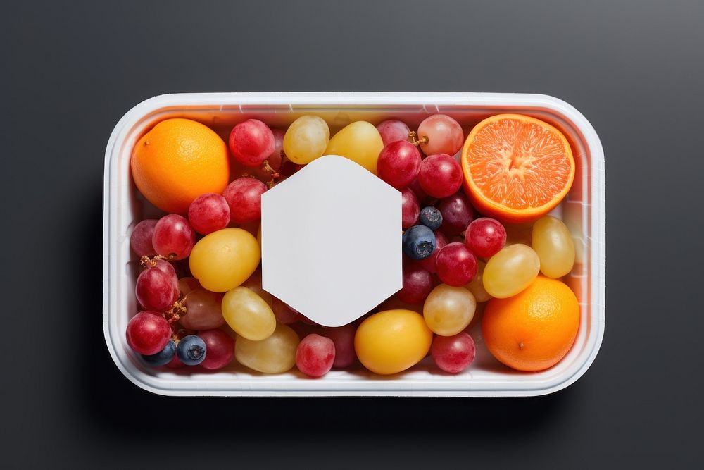 Blank white label fruit lunch food. AI generated Image by rawpixel.