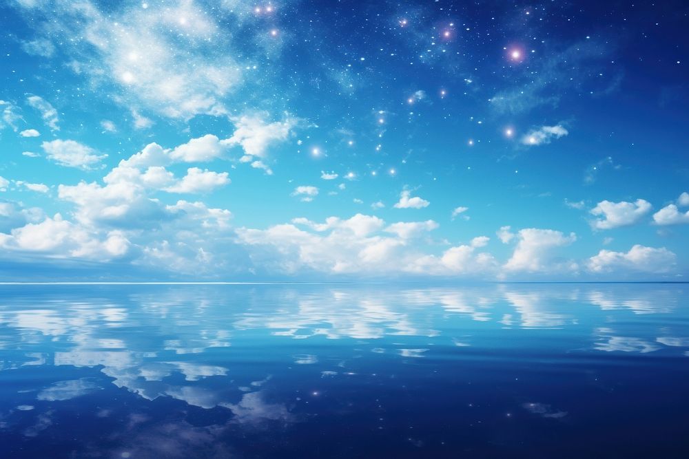 Blue sky reflection astronomy outdoors. AI generated Image by rawpixel.