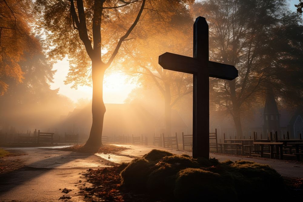 Cross cross sunlight outdoors. AI generated Image by rawpixel.