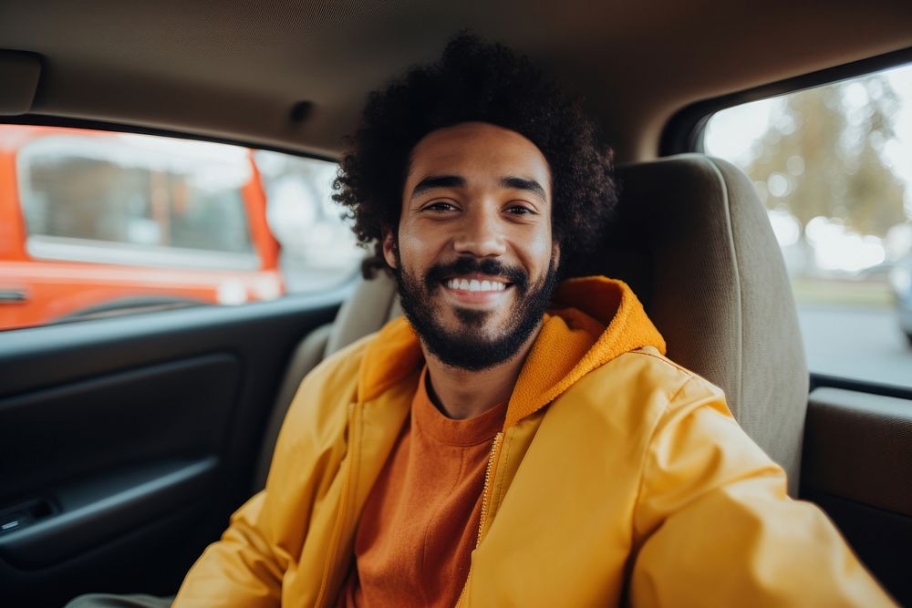 Multiracial male personal driver cheerful adult smile. AI generated Image by rawpixel.
