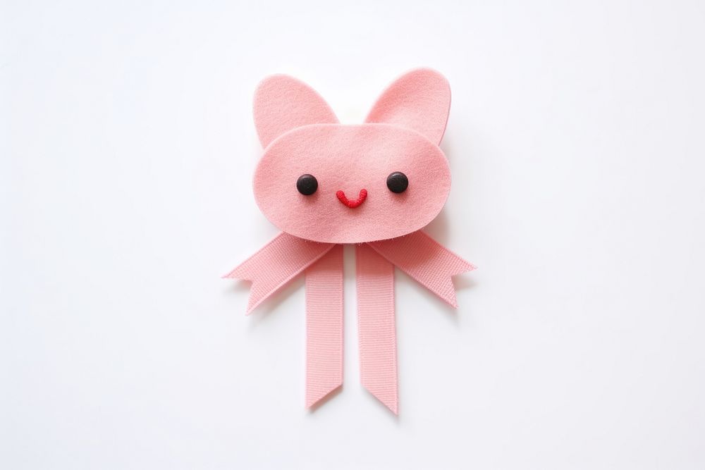 Ribbon cute toy white background. AI generated Image by rawpixel.