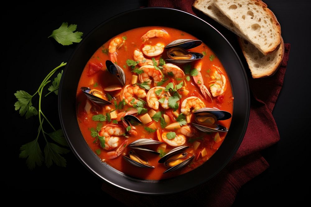 Cioppino plate food meal. AI generated Image by rawpixel.