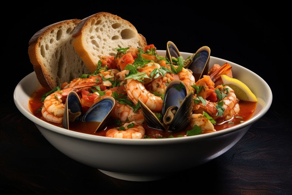 Cioppino seafood meal stew. AI generated Image by rawpixel.