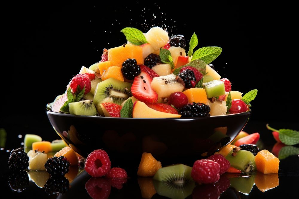 Fruit Salad fruit salad blackberry. AI generated Image by rawpixel.