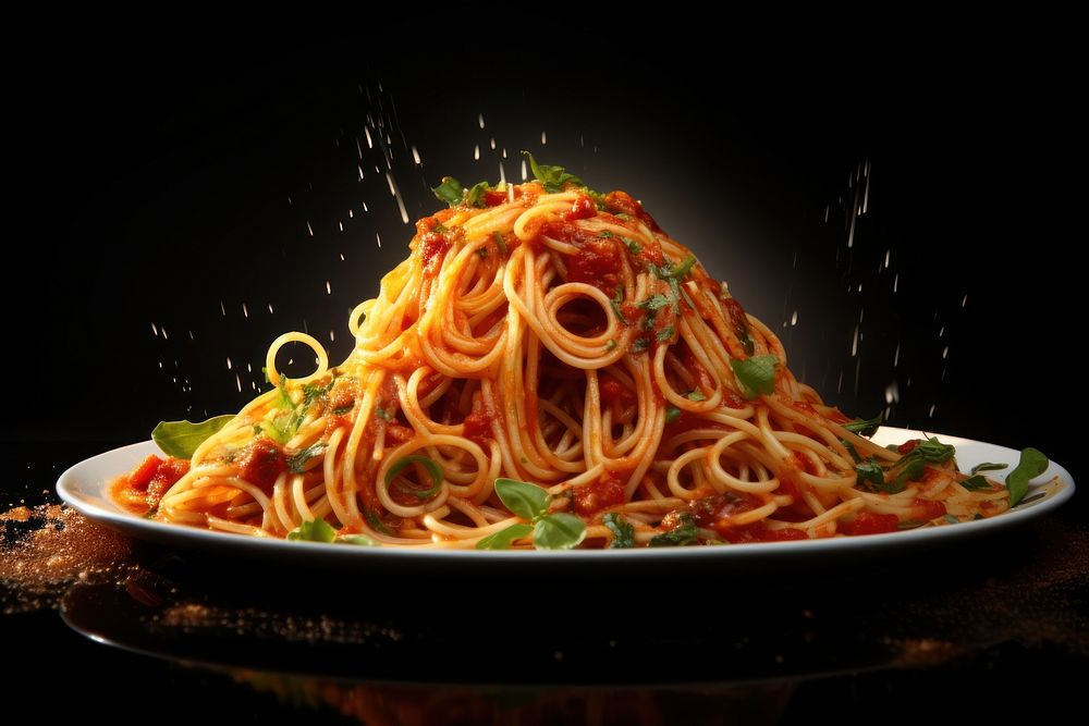 Spaghetti spaghetti pasta food. AI generated Image by rawpixel.