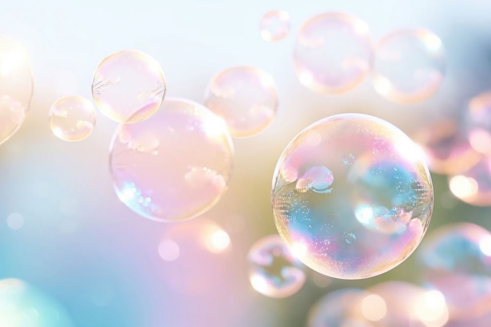 Soap bubbles blowing backgrounds transparent lightweight. AI generated Image by rawpixel.