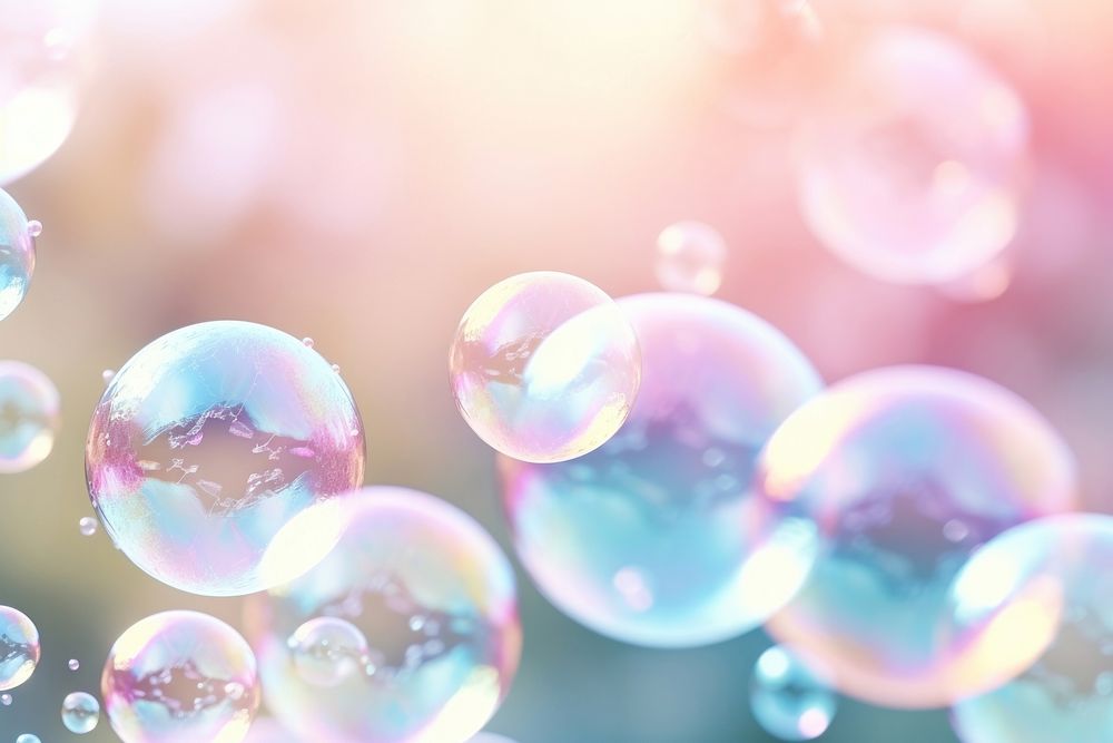 Soap bubbles blowing backgrounds sphere transparent. AI generated Image by rawpixel.