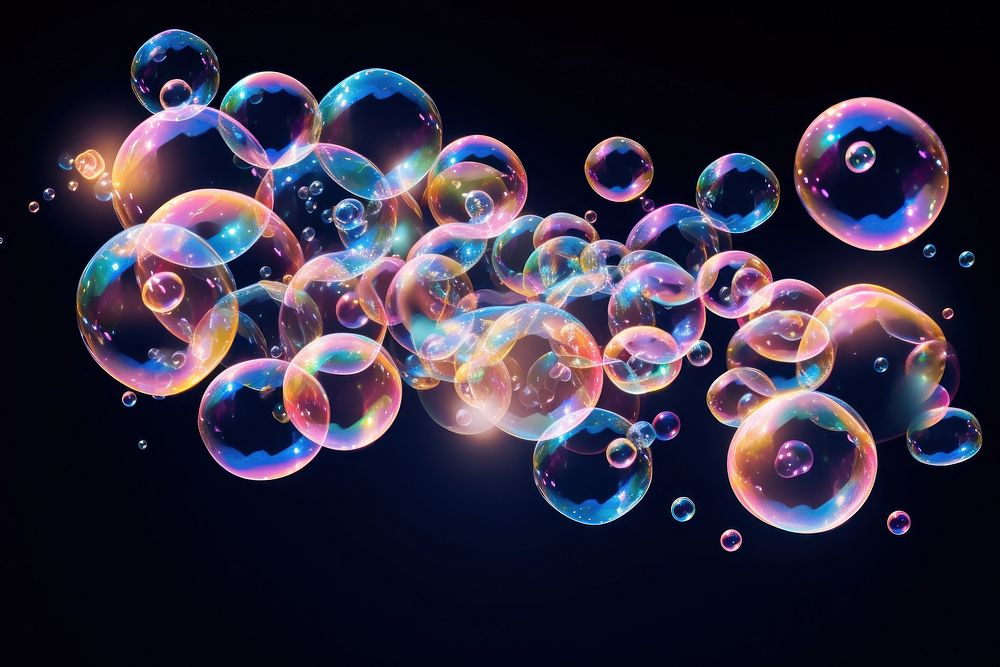 Soap bubbles backgrounds blowing lightweight. AI generated Image by rawpixel.