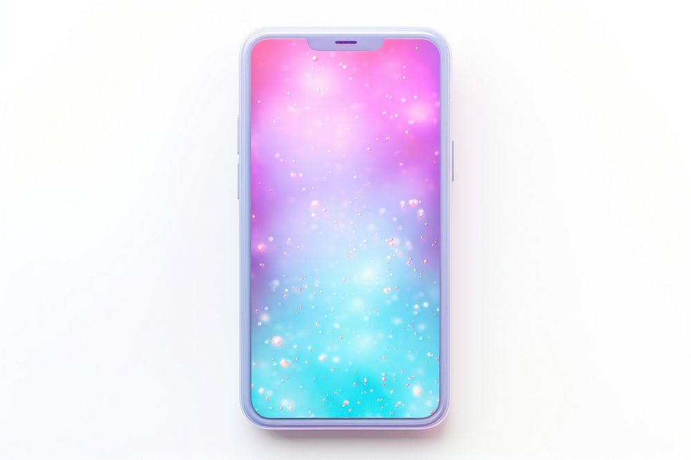 Smart phone glitter white background electronics. AI generated Image by rawpixel.