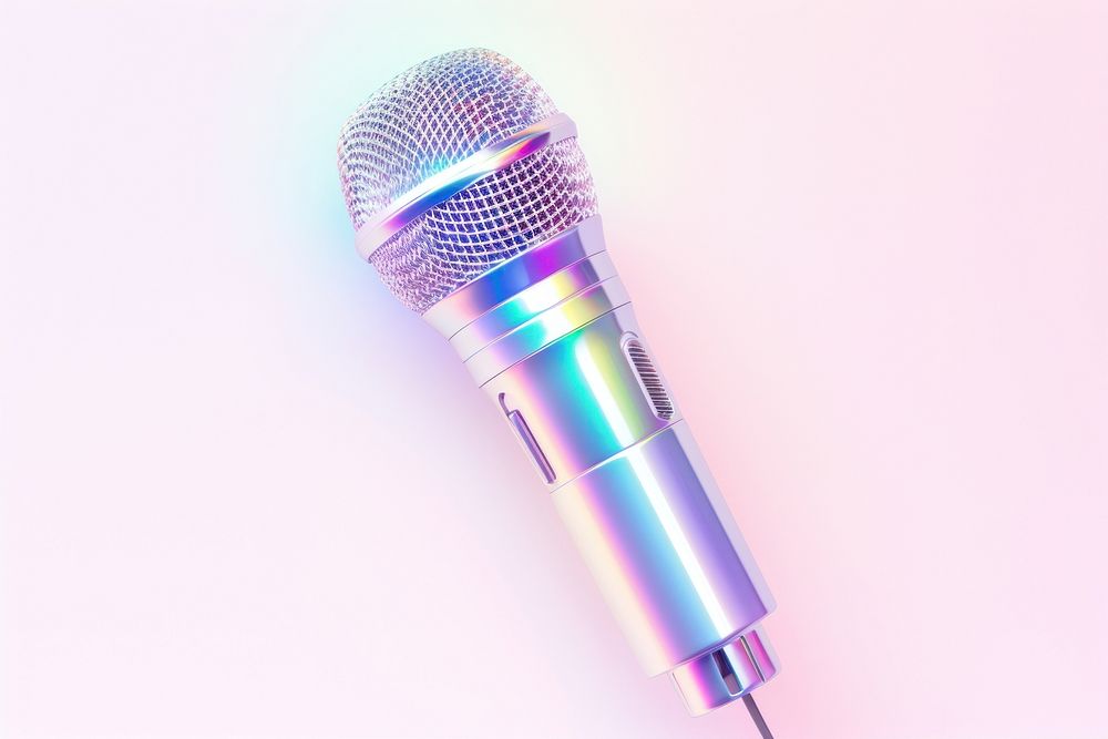 Recording microphone white background performance technology. 