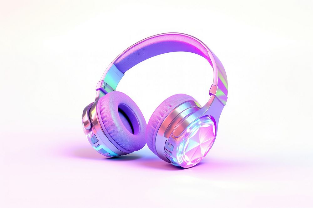 Wireless headphone headphones headset purple. AI generated Image by rawpixel.