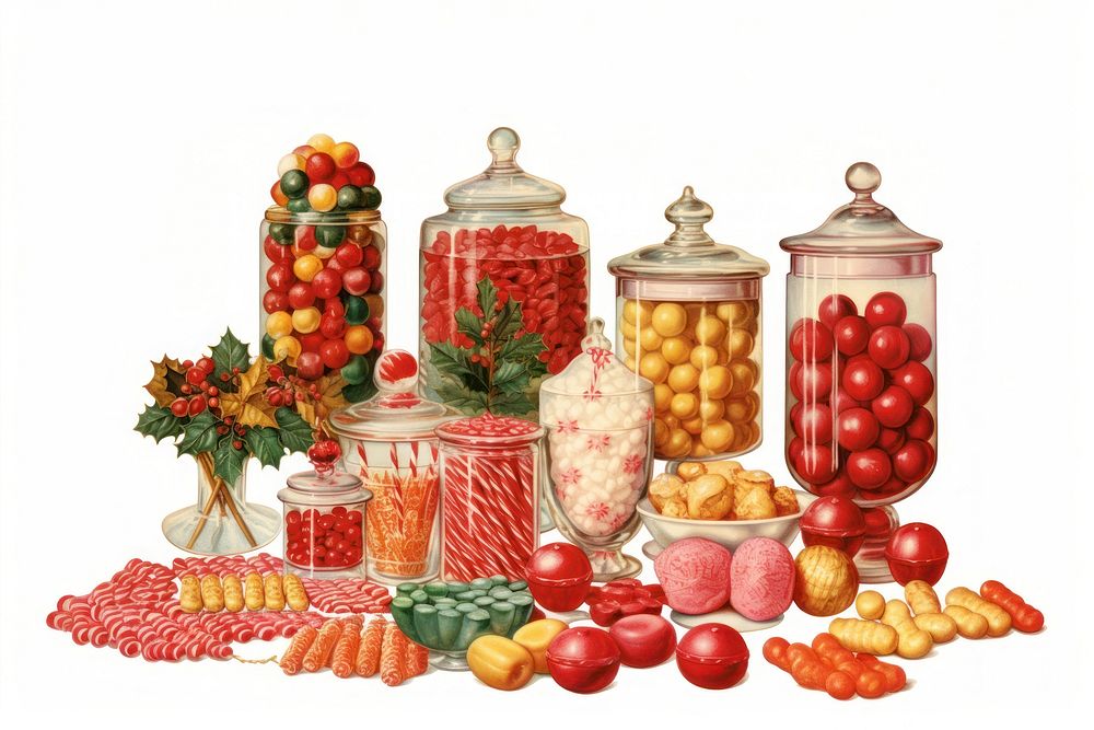 Christmas candy food jar confectionery. AI generated Image by rawpixel.