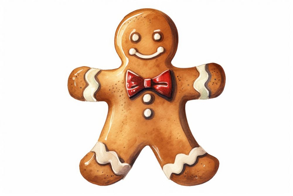 Gingerbread man dessert cookie food. AI generated Image by rawpixel.