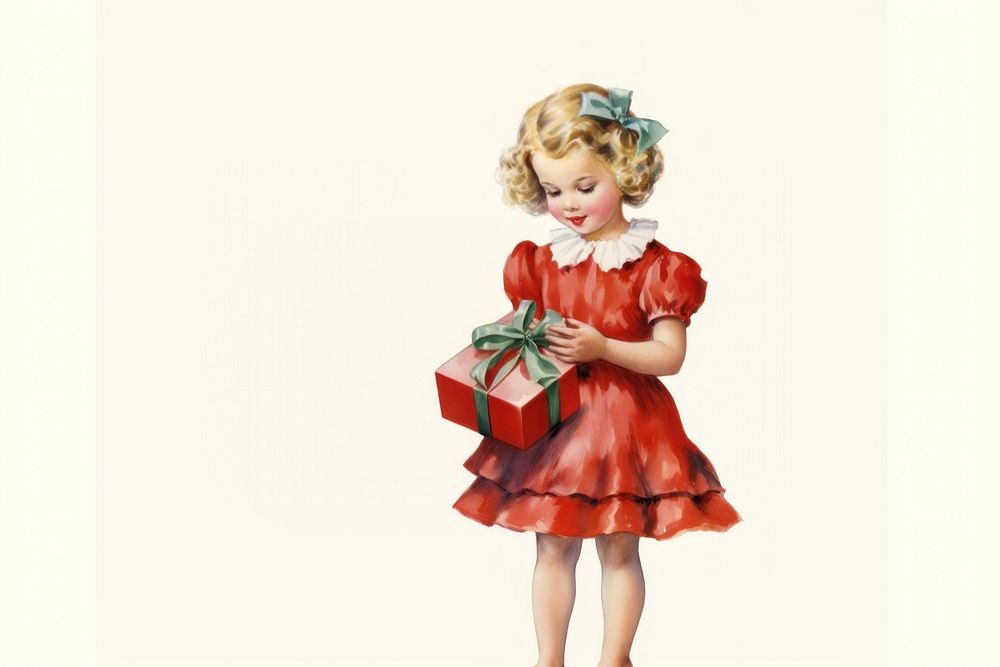 Christmas dress child girl. AI generated Image by rawpixel.