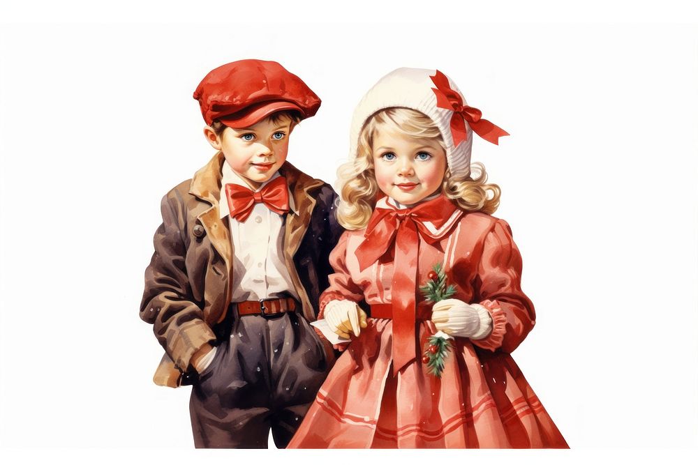 Christmas party costume child adult. AI generated Image by rawpixel.