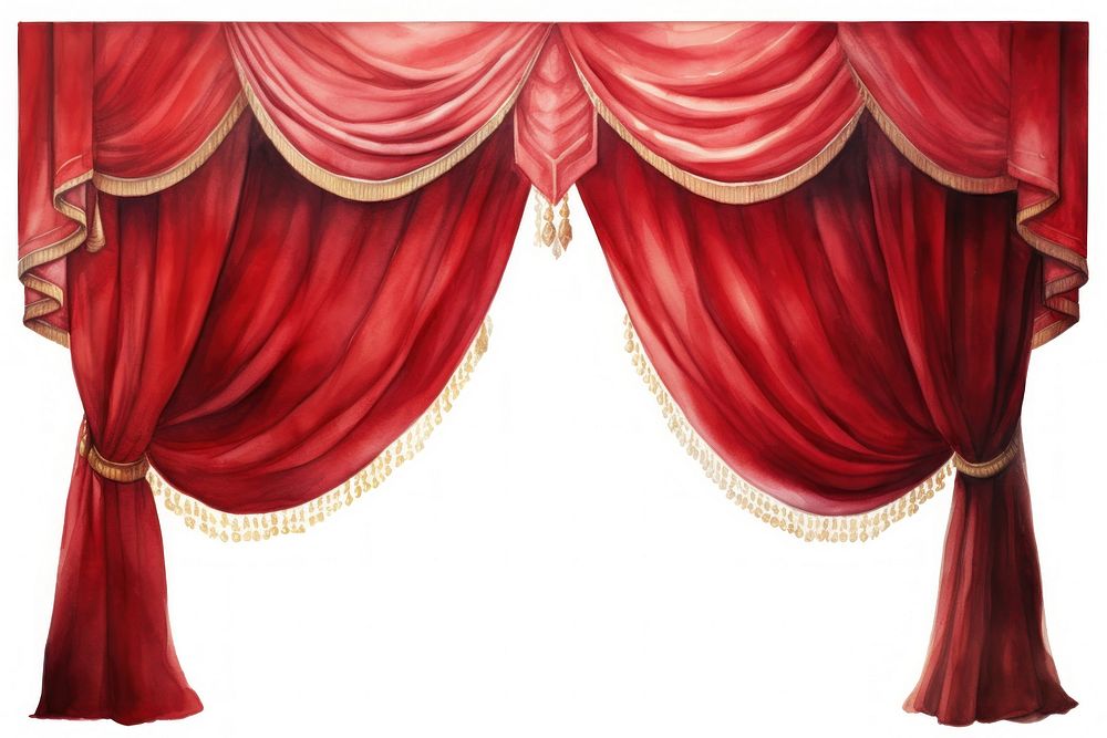 Theater curtain white background elegance textile. AI generated Image by rawpixel.