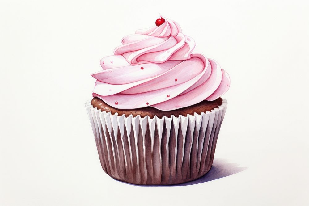A cupcake dessert icing cream. AI generated Image by rawpixel.