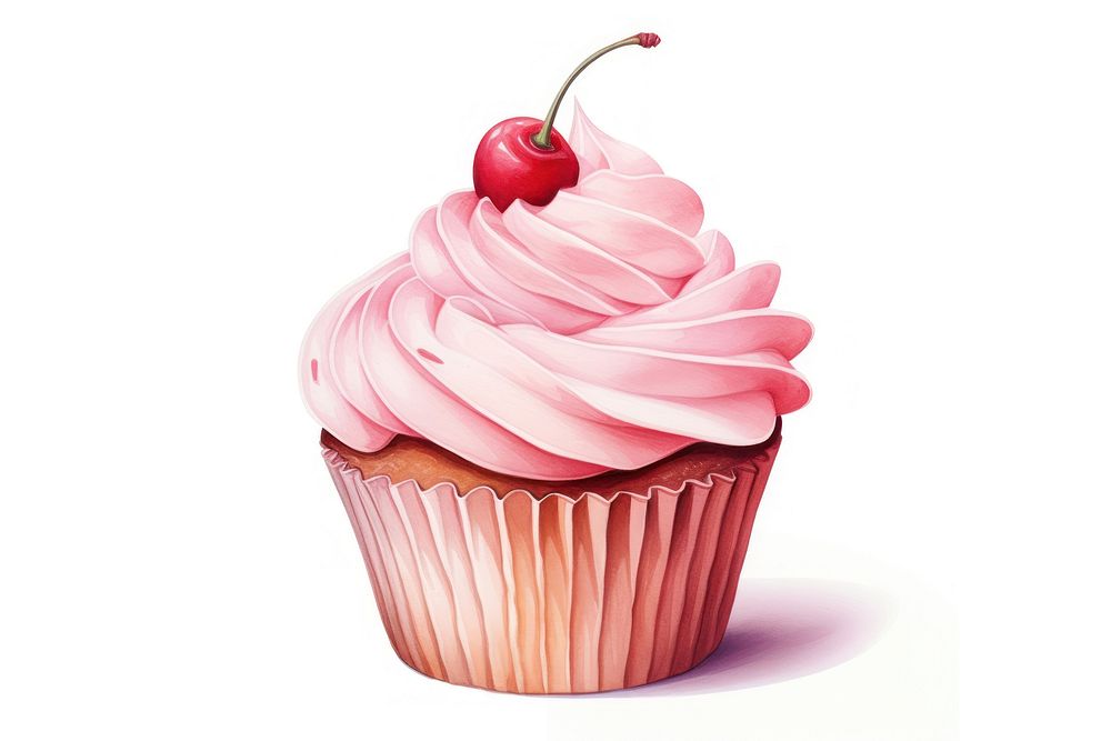 A cupcake dessert cream food. AI generated Image by rawpixel.
