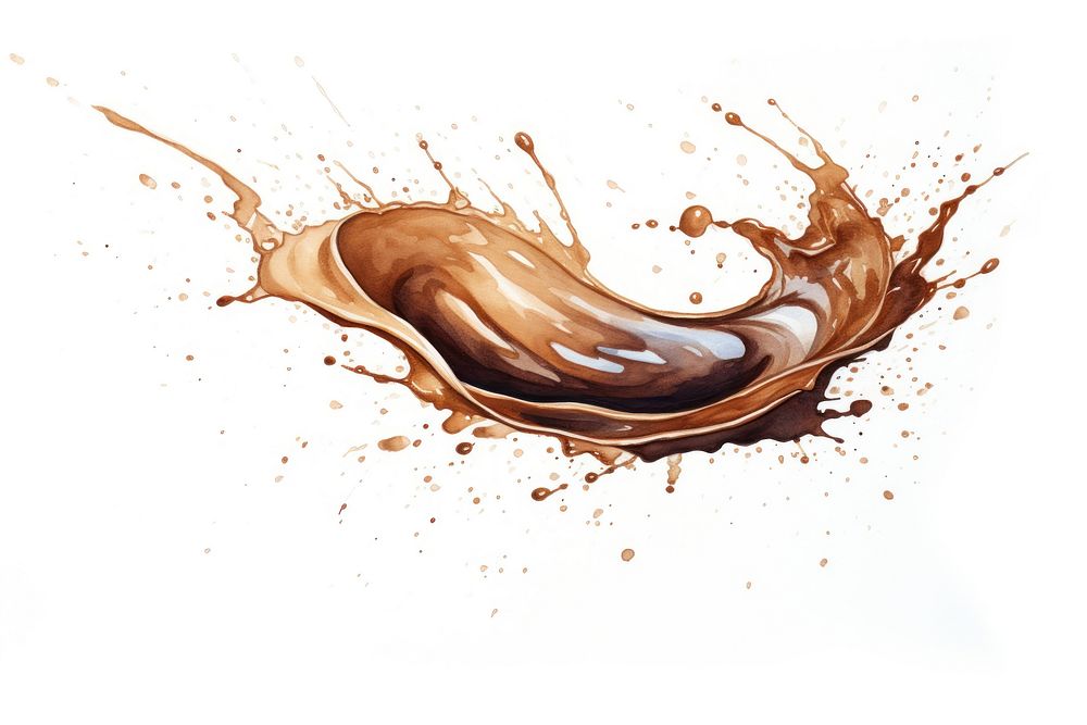 Coffee splashing white background refreshment splattered. AI generated Image by rawpixel.